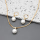 Elegant Golden Grace Pearl Jewellery Set