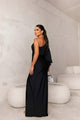 Maxikleid mit einer Schulter und weichem Griff