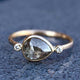 Vintage Rounded Crystal Water Drop Ring