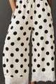 Damen Weite Hose Mit Polka Dots Und Tunnelzug