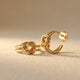 Vintage Boho Double Hoop Knotted Earrings