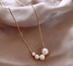 Elegant Gold Necklace with Freshwater Pearls