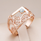 Ring with Inlaid Zirconia in Gold