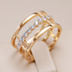 Ring with Crusted Zirconia in Gold