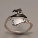 Adjustable Silver Witch Hat Ring