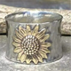 Sunflower Ring in Vintage Gold
