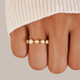 Elegant Ring with White Opal