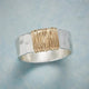Vintage Golden Threads Silver Ring