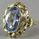 Hollow Ring in Blue Gold Vintage Style