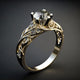 Exquisite Exotic Zirconia Ring