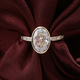 White Moissanite Women's Engagement Ring