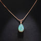 Azure Opal Teardrop Necklace