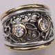 Wine Harvest Hollow Zirconia Silver & Gold Ring