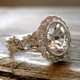Bright Glass Ring with Inlays