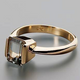 Goldener Ring aus quadratischem Glas