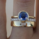 Elegant Vintage Ring made of Blue Zirconia