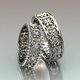 Wine Harvest Silver Hollow Ring Set