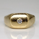 Vintage Point Glass Gold Ring