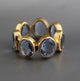 Vintage Ring made of Blue Glass and Gold