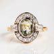 Vintage Crystal Green Ring