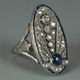 Vintage Glänzender Ovaler Ring
