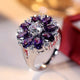 Vintage Violettes Daisy Silver Ring