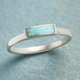 Light blue and silver ring
