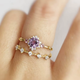 Vintage Shiny Purple Ring Elegant