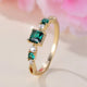 Emerald Shine Gold Ring