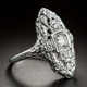 Vintage Oval Shiny Sterling Silver Ring