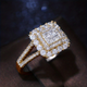 Vintage Ring with Cubic Zirconia Crystal in Gold