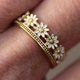 Golden Daisy Ring Vintage