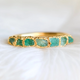Vintage Golden Turquoise Stone Ring
