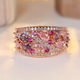 Vintage Rose Crystal Flower Ring