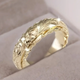 Brilliant Gold Ring with Floral Pattern