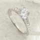 Shiny White Vintage Silver Ring