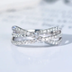 Vintage Silver Shiny Cross Ring