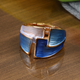 Blue-Gold Multi-Layer Ring in Vintage Style