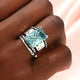 Ocean Glass Silver-Plated Ring
