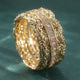 Glowing Zirconia Trail Gold Ring