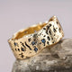 Blue Forged Gold Band Ring