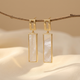 Acrylic Drop Earrings Gold Plated