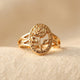 Rose Pattern Oval Ring