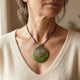 Retro threaded pendant long necklace