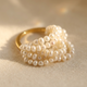 Woven Multi-Layer Freshwater Pearl Ring