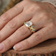 Vintage Leaf Cubic Zirconia Ring