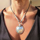 Silver Tribal Medallion Necklace