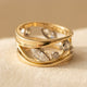 Vintage Gold-Tone Finish & Zirconia ring