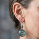 Blue Dangling Mandala Earrings
