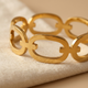 Circular Gold Plated Bangle Bracelet